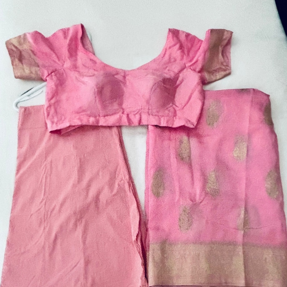 Pink Handwoven Saree